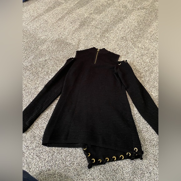 Beldini Black Sweater with cutouts - Picture 4 of 5